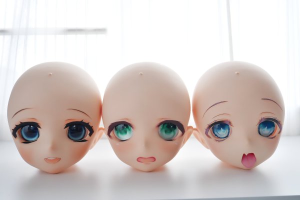 番石榴模型のPVC製アニメヘッド 3種類