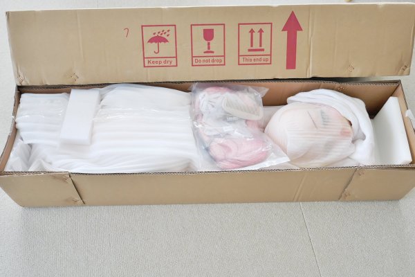 色気美人110cm小春ちゃんの梱包箱を空けたところ